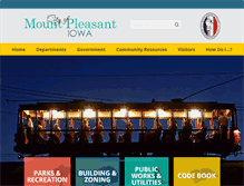 Tablet Screenshot of cityofmountpleasantiowa.org